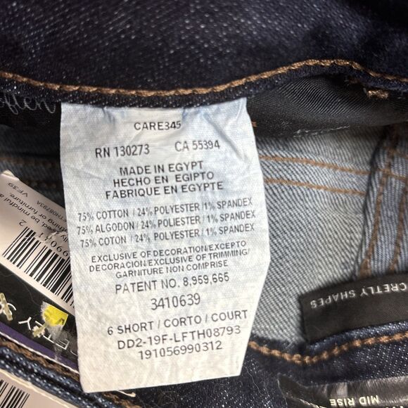 Lee Secretly Shapes Jeans Women 6 Short Straight Leg Mid Rise Bewitched Stretch - Picture 5 of 13